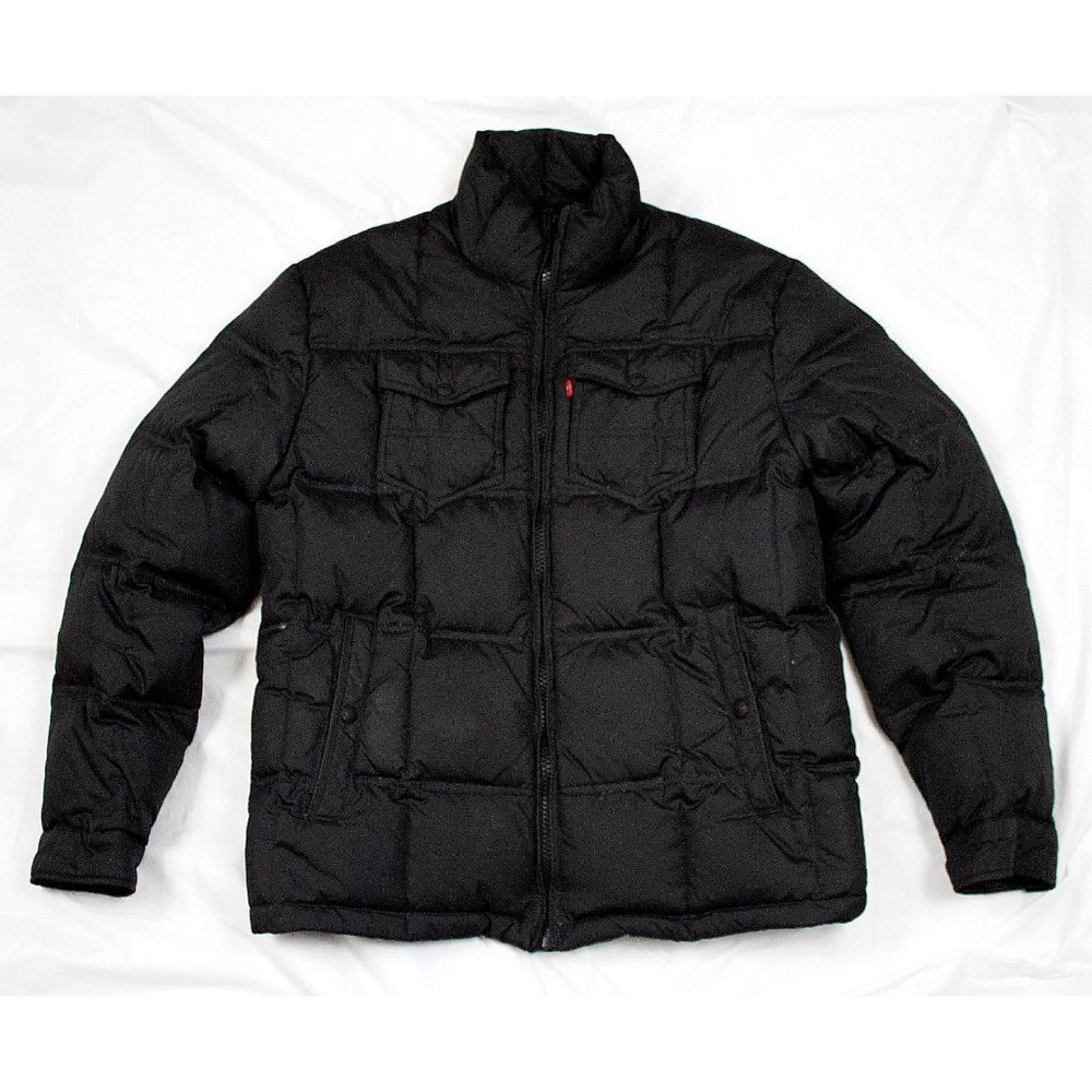 Levi's Women's Mock Neck Full Zip Puffer Jacket Coat Size P
